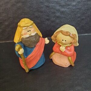 Small Joseph And Mary Resin Nativity Figures Set Of 2 Religious Christmas Decor